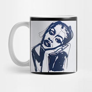 Aretha Franklin  - Blue Abstract Art Mug